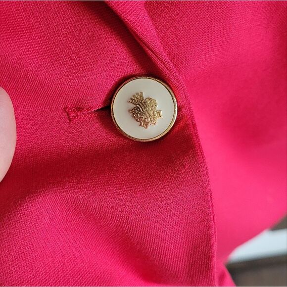 Philosophy Vibrant Red One Button Lined Blazer Small - Picture 3 of 6
